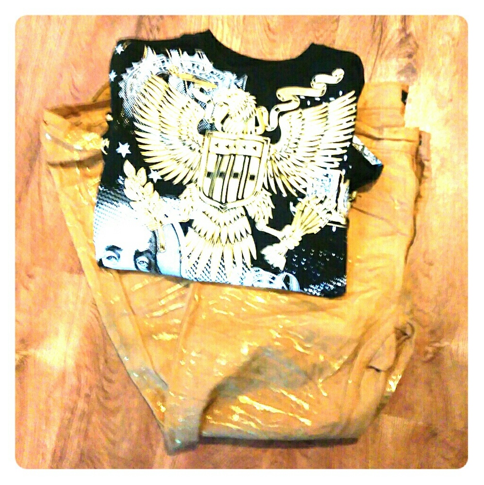 Gold jeans